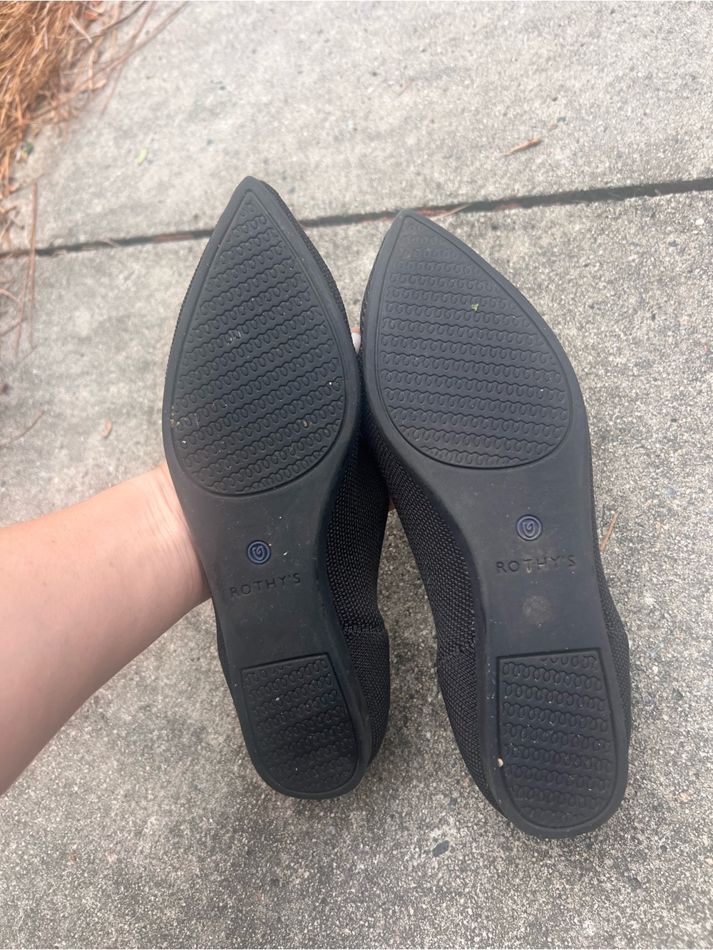 Rothy's The Point Solid Black Flats - Picture 5 of 6